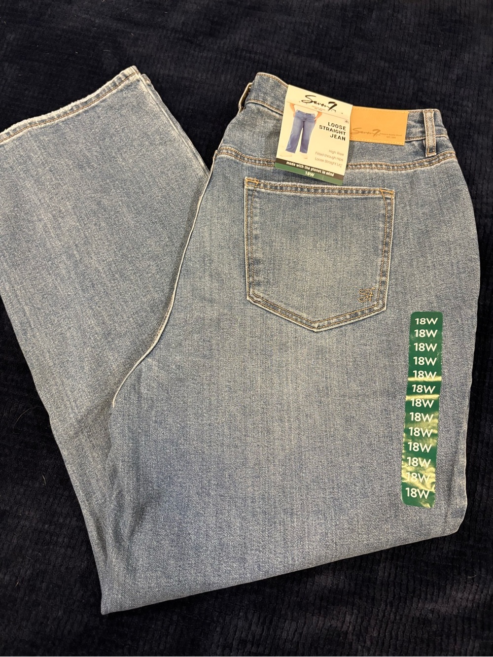Seven7 Loose Straight Jeans — Light Blue
